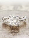 caption:Customized with 1.75ct cushion cut diamond in 14k white gold