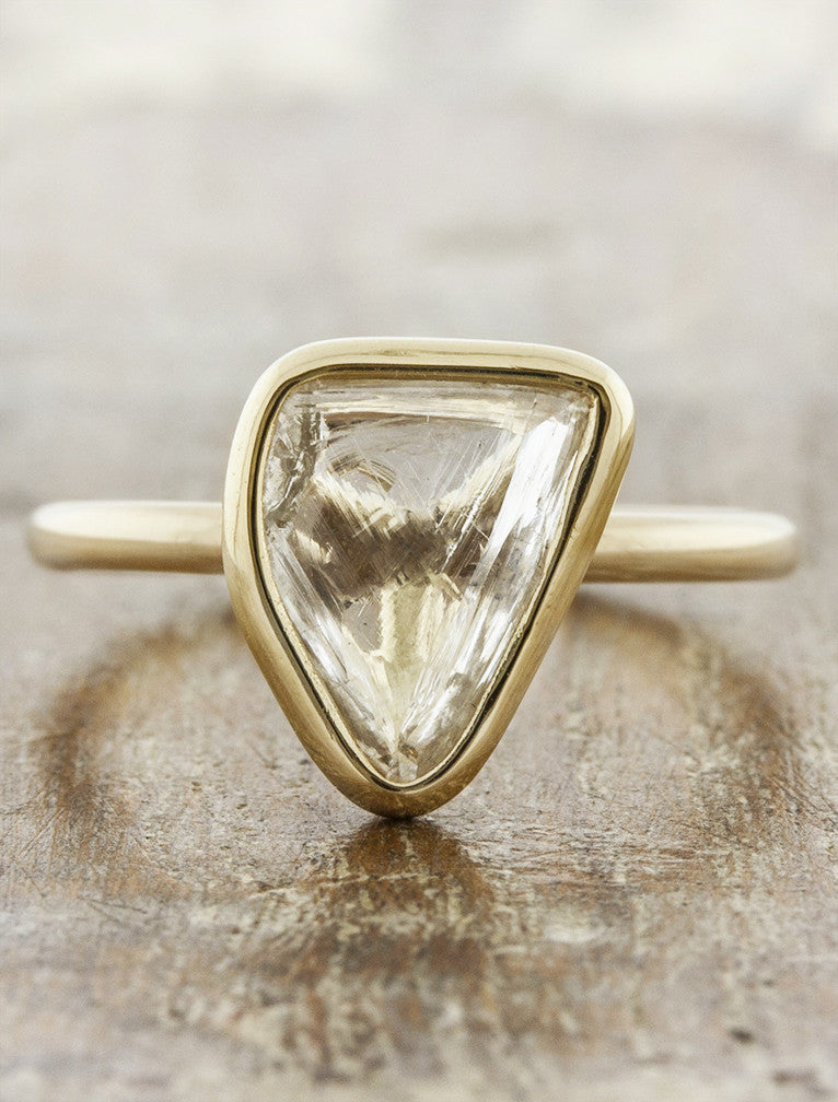 caption:Shown with 1.66ct maccle diamond in 14k yellow gold