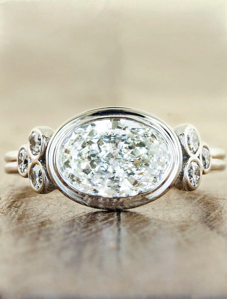 unique oval diamond engagement ring 