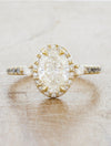 caption:Shown with oval diamond in 14k yellow gold