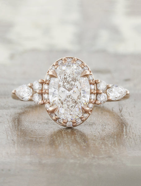 Pink morganite engagement ring Princess Diana replica