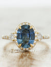 caption:Customized with oval blue sapphire in 14k yellow gold