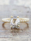 caption:Shown with rough cut diamond in 14k yellow gold