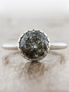 caption:Shown with salt & pepper diamond in platinum