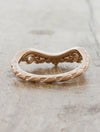 leaf detail wedding ring