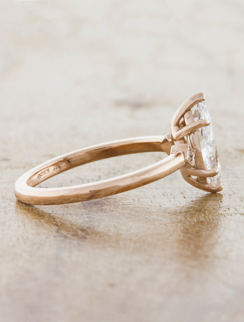 Marquise Diamond Ring in Rose Gold