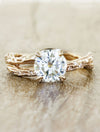 caption:Shown with 1.25ct round diamond in 14k rose gold