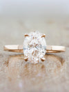 caption:Shown with 1.5ct oval diamond in 14k rose gold