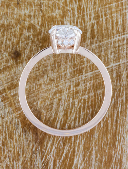 Modern Oval Diamond Engagement Ring