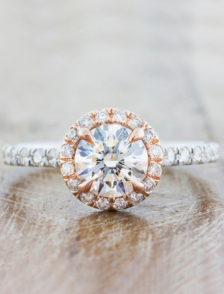 Ken & Dana Design Margrette Round Halo Diamond Engagement Ring