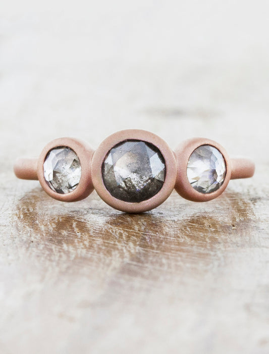 caption:Shown in 14k rose gold, sandblast finish