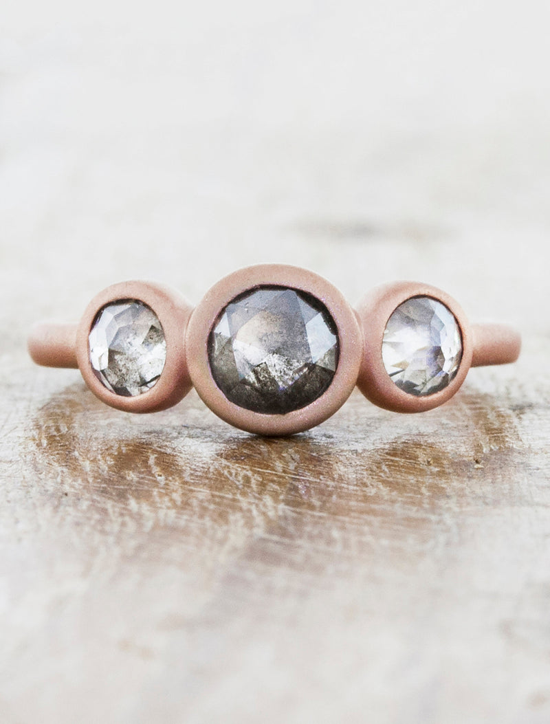caption:Shown in 14k rose gold, sandblast finish