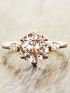 caption:Customized with round morganite in 14k rose gold