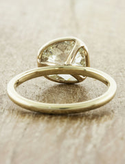 Rose Cut Diamond Bezel Engagement Ring