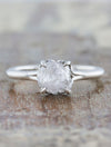 caption:Customized with rough diamond in platinum 