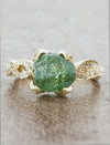 caption:Shown with rustic Montana sapphire in 14k yellow gold