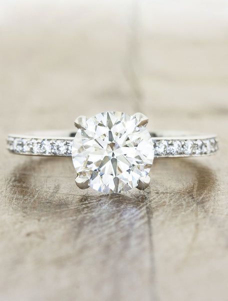 Ben Garelick Luna Twist Small Center Diamond Engagement Ring