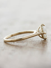 minimalist diamond solitaire engagement ring