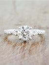 caption:Shown with 0.9ct round diamond in 14k white gold