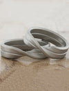 caption:Shown in 5 & 6mm width, platinum, satin finsih