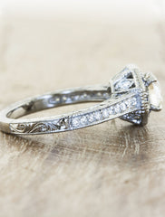 art deco vintage inspired diamond engagement ring 