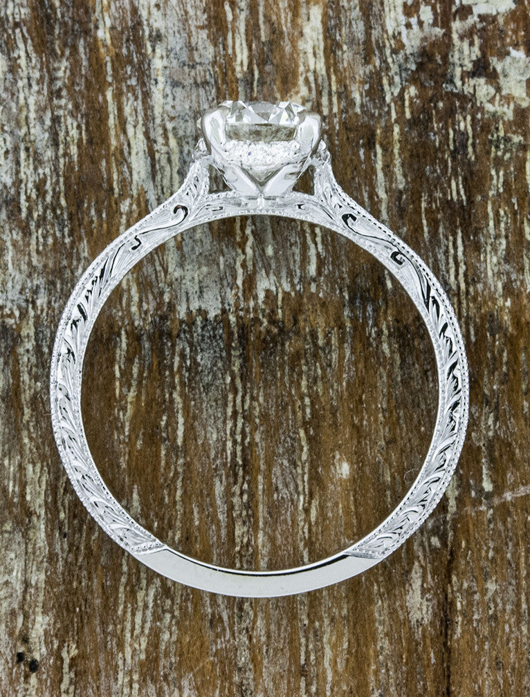 conflict free diamond in engraved band