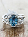 caption:Stacked with custom Laxmie & Siduri wedding bands