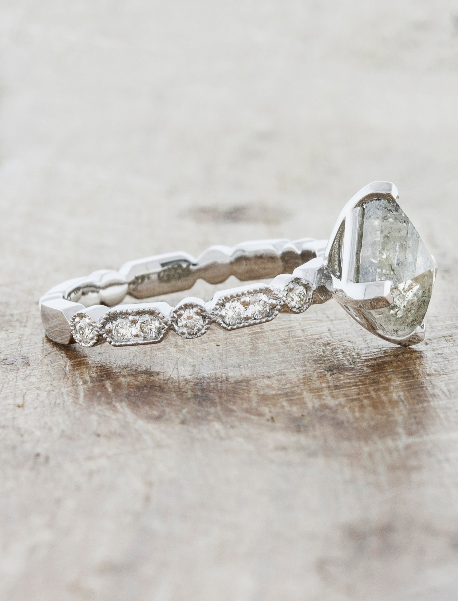 Pear Shaped Jackie Engagement Ring Jackie: Antique-Inspired Oval