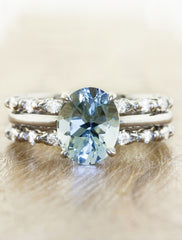 Vintage Inspired Aquamarine Engagement Ring 