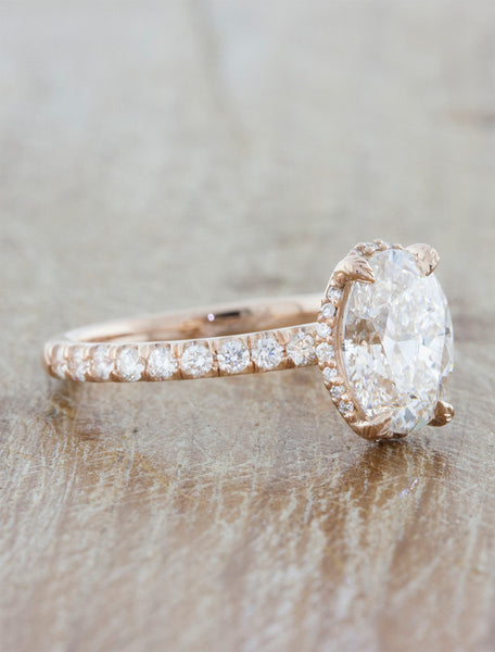 Samanthina: Modern Oval Diamond Engagement Ring | Ken & Dana