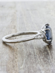 vintage inspired oval sapphire engagement ring