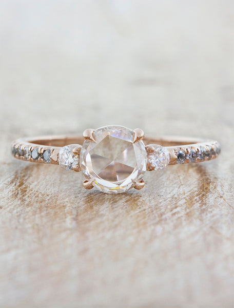 Rose Cut diamond engagement ring