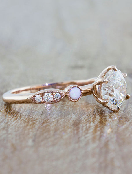 multi stone opal engagement ring
