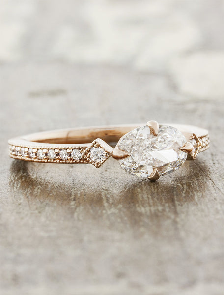 Pink tourmaline and diamonds engagement ring / Vineyard | Eden Garden  Jewelry™