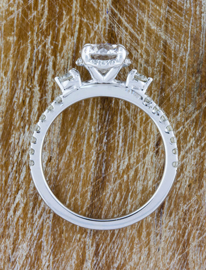 Multi-Stone Vintage Inspired Engagement Ring