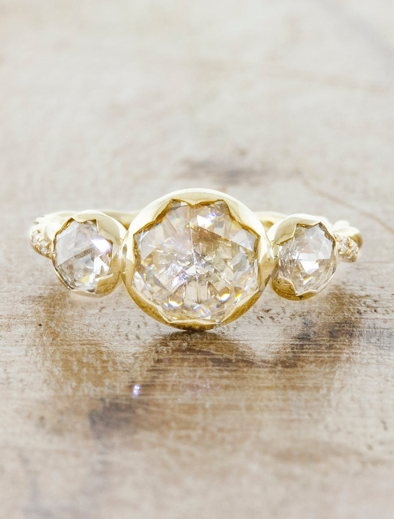 caption:Customized with larger diamonds.  Shown in yellow gold.