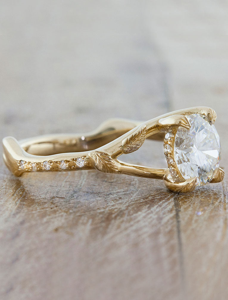 nature inspired engagement ring