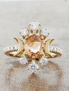 caption:Shown with oval pink sapphire in 14k yellow gold