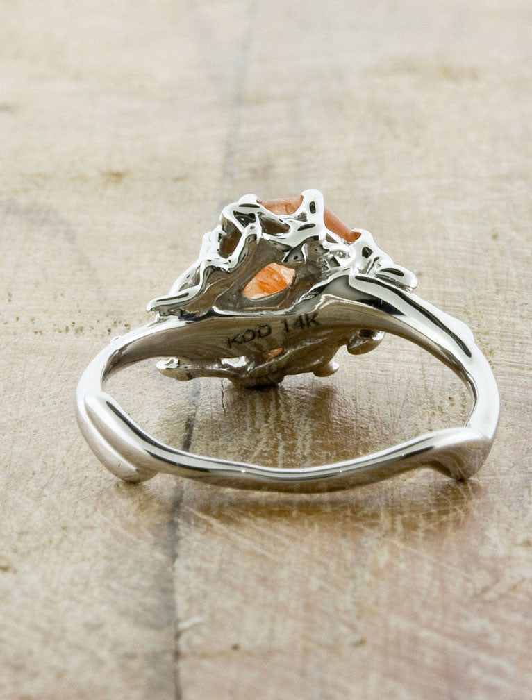 Nature Inspired Quartz Engagement Ring