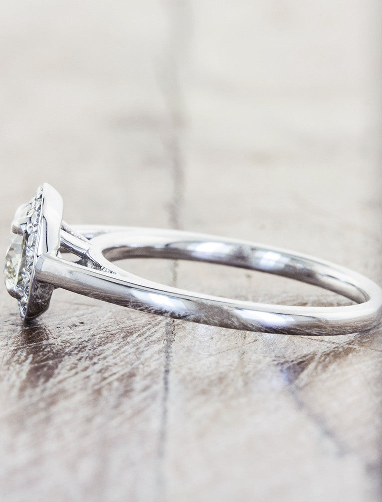 Unique Engagement Rings by Ken & Dana Design - Harlow side view