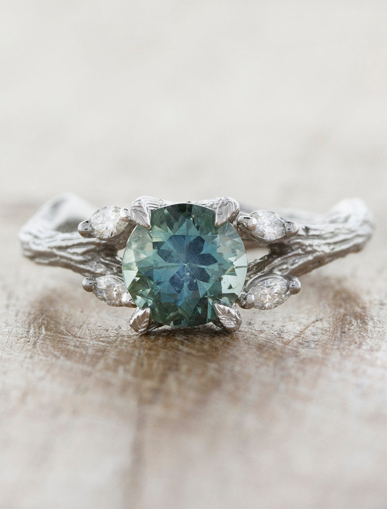 Nature Inspired Sapphire Engagement Ring