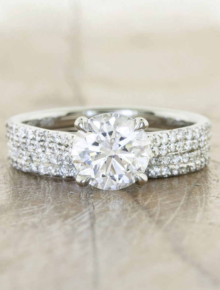 caption:Stacked with Hana engagement ring