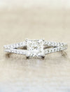 caption:Customized with princess cut diamond in platinum