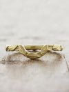 caption:Customized curved in 14k yellow gold, polished finish