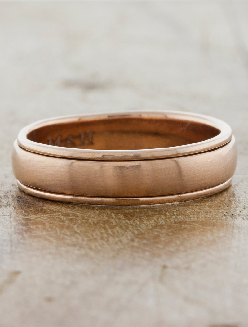 caption:Customized with all rose gold & no hammer texture in satin finish