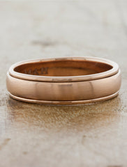 caption:Shown in 6mm width, and customized in all 14k rose gold