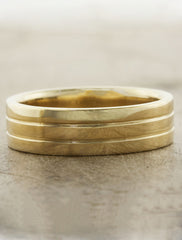 classic men's 5.5m channel wedding ring - yellow gold