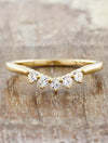 Vintage Inspired Diamond Mobius Strip Wedding Band