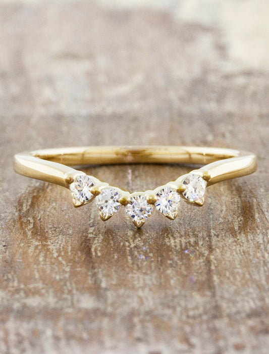Vintage Inspired Diamond Mobius Strip Wedding Band