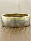 caption:8mm width, 14k yellow gold & platinum